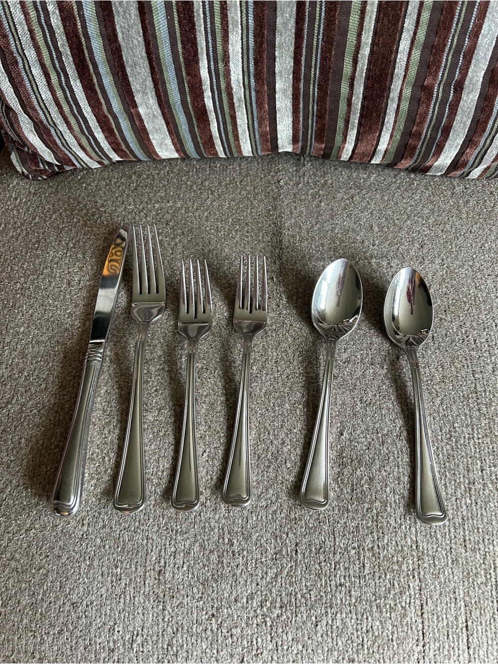 6 GORHAM Monet 18/8 Glossy Stainless Flatware Set